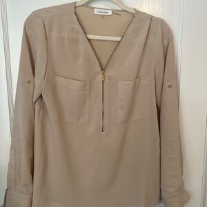 Calvin Klein Women's Beige Top